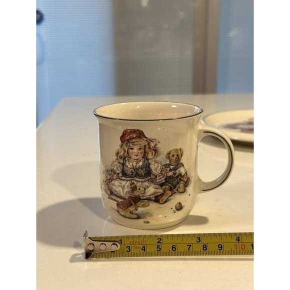 Pfalzkeramik Tea Dessert Set "Nostalgie" Doll Toys Handpainted Speckled Ceramic - Picture 15 of 15